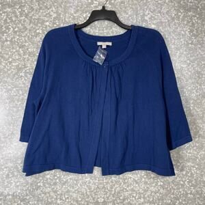 Woman Within NWT Blue Retro Swing Knit Cardigan Sweater - Size 18/20 - Plus Size